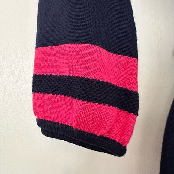 Lilly Pulitzer Navy with Pink Stripe Connie
Merino Wool Sweater Dress - Picture 8 of 10